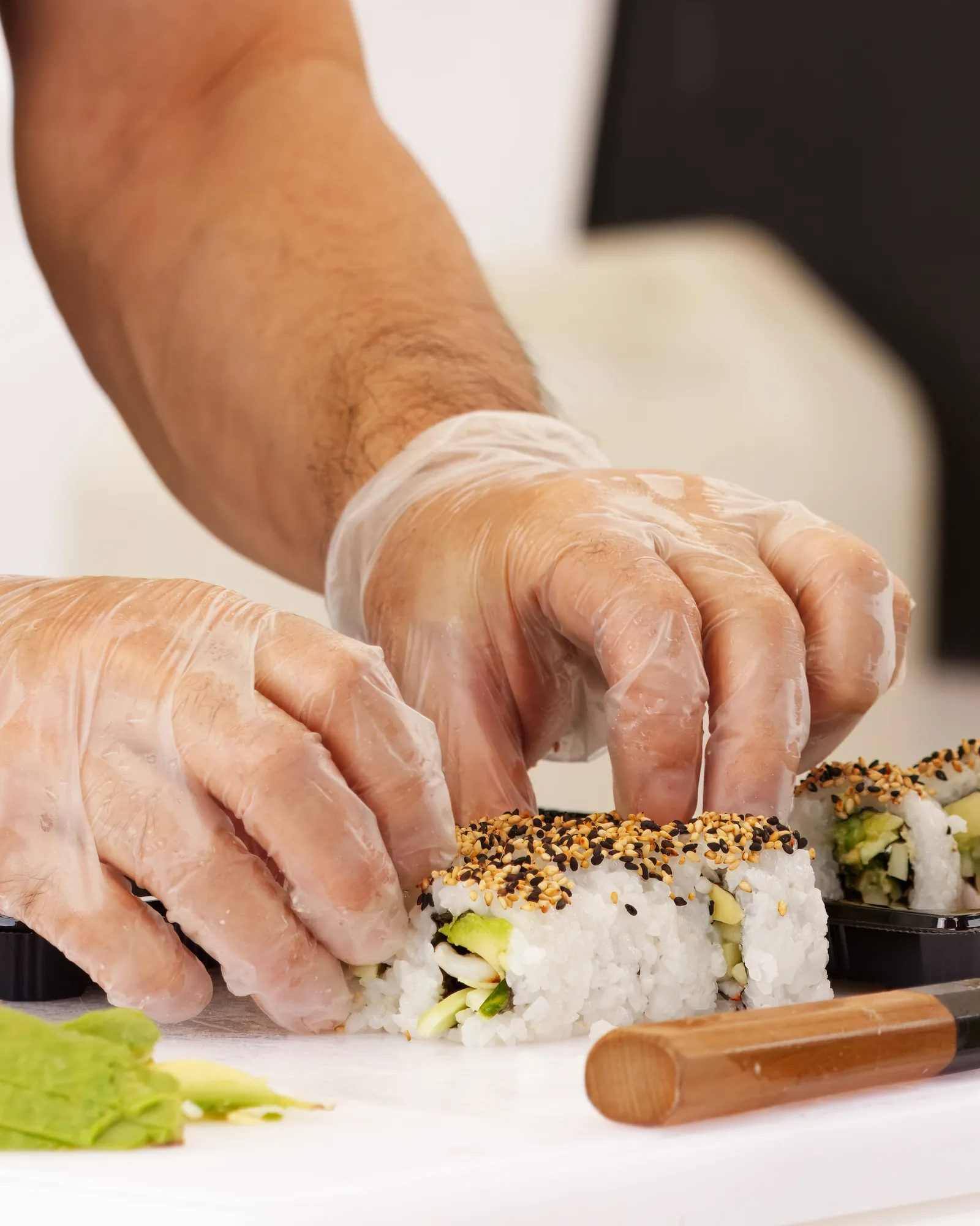 Handcrafted sushi